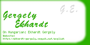 gergely ekhardt business card